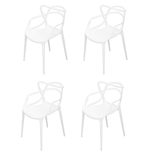Conjunto 4 Cadeiras Allegra Master Branca
