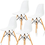 Conjunto 4 Cadeiras Charles Eames Eiffel Dsw - Branca