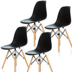 Conjunto 4 Cadeiras Charles Eames Eiffel Dsw - Preta