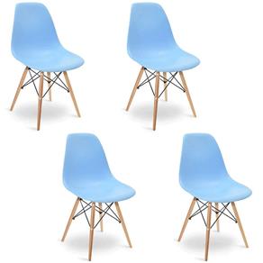 Conjunto 4 Cadeiras Eames Azul - Elegance - Azul Claro