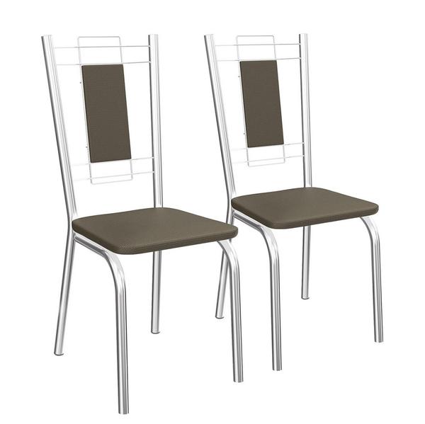 Conjunto 4 Cadeiras Florença Crome 4C005CR-21 Marrom - Kappesberg - Kappesberg