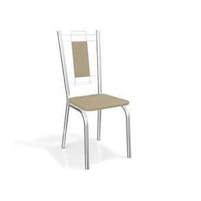 Conjunto 4 Cadeiras Florença Crome Kappesberg - BEGE