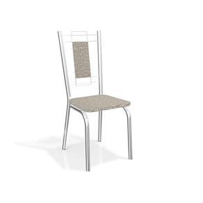 Conjunto 4 Cadeiras Florença Crome Kappesberg - Palha