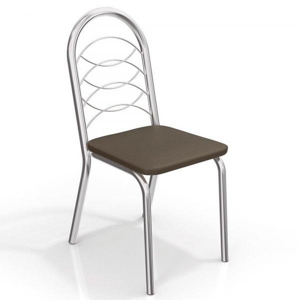 Conjunto 4 Cadeiras Holanda Crome 4C009CR-21 Marrom - Kappesberg - Kappesberg