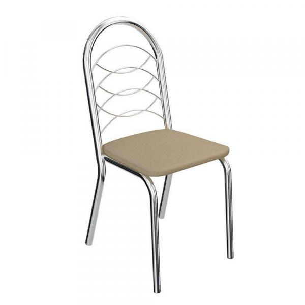 Conjunto 4 Cadeiras Holanda Crome 4C009CR-16 Nude - Kappesberg - Kappesberg