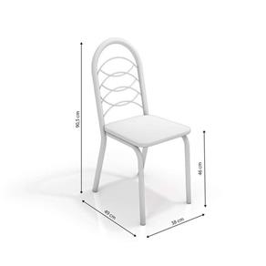 Conjunto 4 Cadeiras Holanda Crome - Cinza