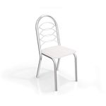 Conjunto 4 Cadeiras Holanda Crome Cromado/branco Kappesberg