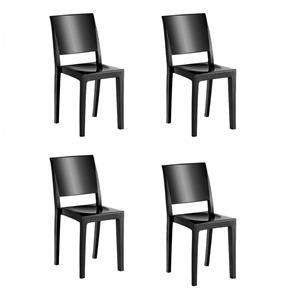 Conjunto 4 Cadeiras Hydra Plus Kappesberg - PRETO