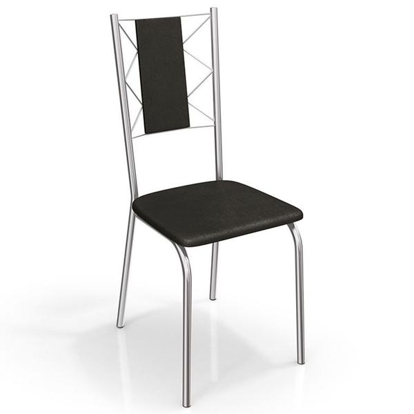 Conjunto 4 Cadeiras Lisboa Crome 4C076CR-110 Preto - Kappesberg - Kappesberg