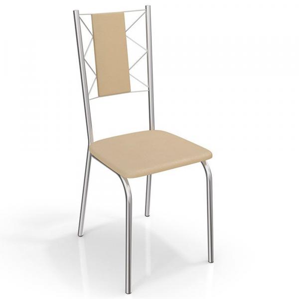 Conjunto 4 Cadeiras Lisboa Crome 4C076CR-16 Nude - Kappesberg - Kappesberg