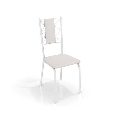 Conjunto 4 Cadeiras Lisboa Crome Branco Fosco/branco Kappesberg