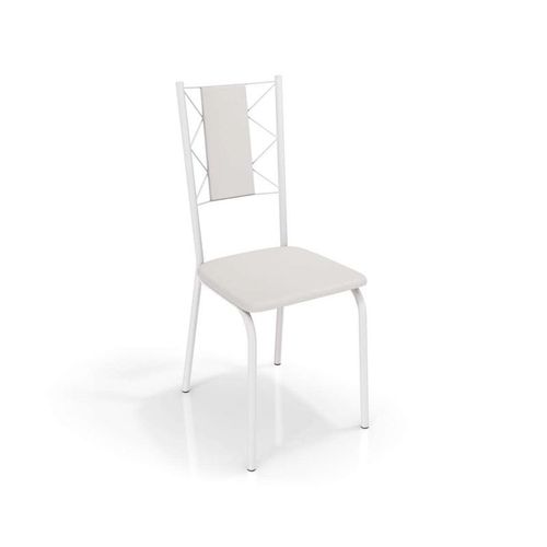Conjunto 4 Cadeiras Lisboa Crome Branco Fosco/branco Kappesberg