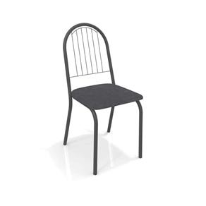 Conjunto 4 Cadeiras Noruega Crome Kappesberg - GRAFITE
