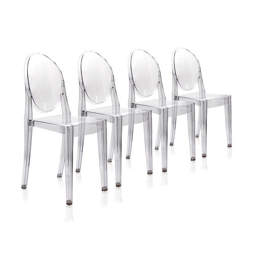 Conjunto 4 Cadeiras Transparente Ghost 448