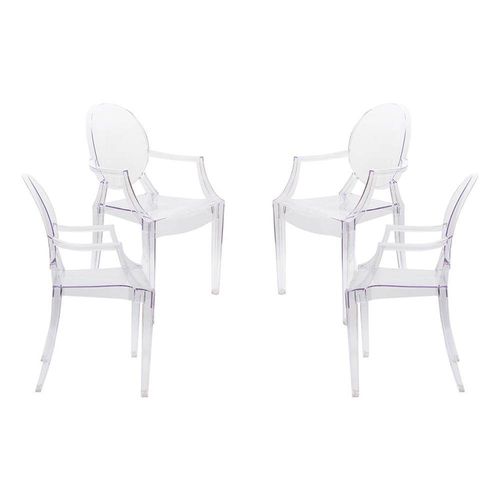 Conjunto 4 Cadeiras Transparente Ghost 449
