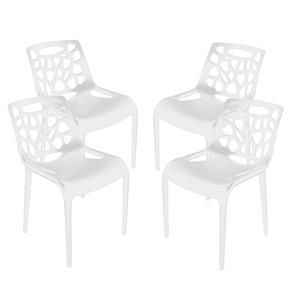 Conjunto 4 Cadeiras Umix-490 - Branco