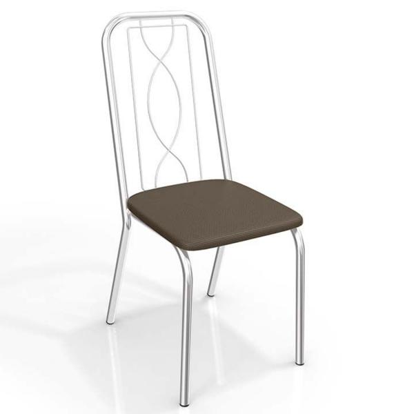 Conjunto 4 Cadeiras Viena Crome 4C072CR-21 Marrom - Kappesberg - Kappesberg