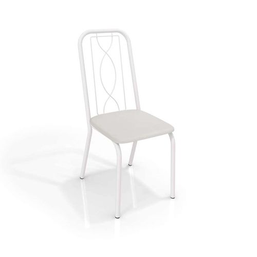 Conjunto 4 Cadeiras Viena Crome Branco Fosco/branco Kappesberg