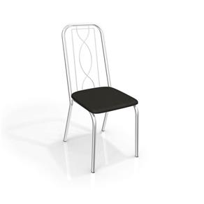 Conjunto 4 Cadeiras Viena Crome Kappesberg - PRETO