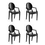 Conjunto 4 Cadeiras Wind Plus Kappesberg Preto
