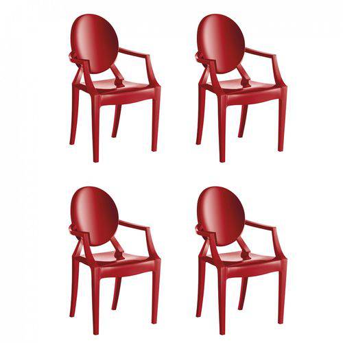 Conjunto 4 Cadeiras Wind Plus Kappesberg Vermelho
