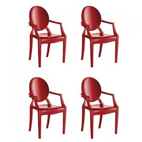 Conjunto 4 Cadeiras Wind Plus Kappesberg - Vermelho