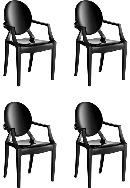 Conjunto 4 Cadeiras Wind Plus Preto Kappesberg
