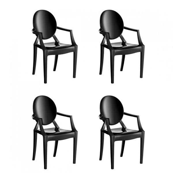 Conjunto 4 Cadeiras Wind Plus UZ Kappesberg Preto