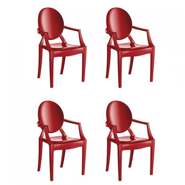 Conjunto 4 Cadeiras Wind Plus UZ Kappesberg Vermelho