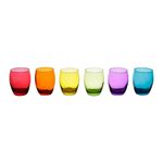 Conjunto 6 Copos de Vidro Liss Colorido 375Ml - 9749