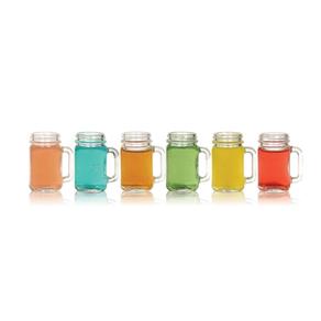 Conjunto 6 Peças Copos para Licor de Vidro Mini Jar 34ml Rojemac