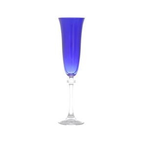 Conjunto 6 Taças para Champagne de Vidro Alexandra 190ml Rojemac Azul