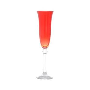 Conjunto 6 Taças para Champagne de Vidro Alexandra 190ml Rojemac Vermelho