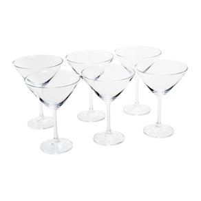 Conjunto 6 Taças para Martini de Vidro com Titânio Gastro 280ml Rojemac Transparente