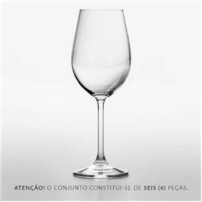 Conjunto 6 Taças para Vinho de Vidro com Titânio Gastro 350ml Rojemac Transparente
