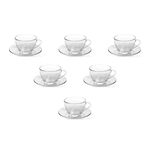 Conjunto 6 Xícaras Para Chá Com Pires Astral Em Vidro - Duralex - 13,7x6,2 Cm