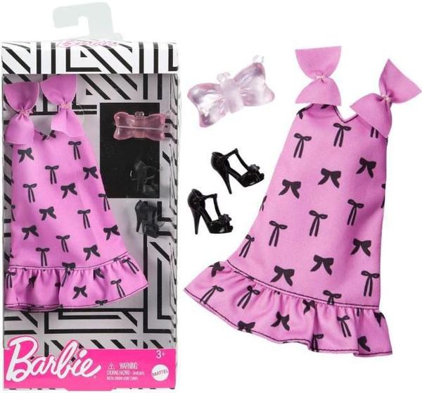 Conjunto Barbie Fashion Vestido Lilás Mattel