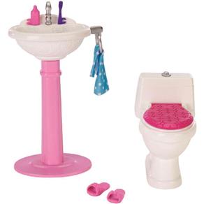 Conjunto Barbie Mattel Móveis Básicos - Banheiro