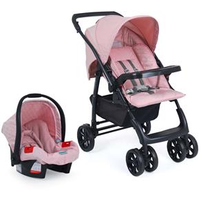 Conjunto Burigotto Carrinho de Bebê Tempus + Cadeira Touring Evolution SE - Rosa