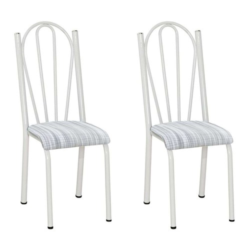 Conjunto 2 Cadeiras 021 Branco e Linho