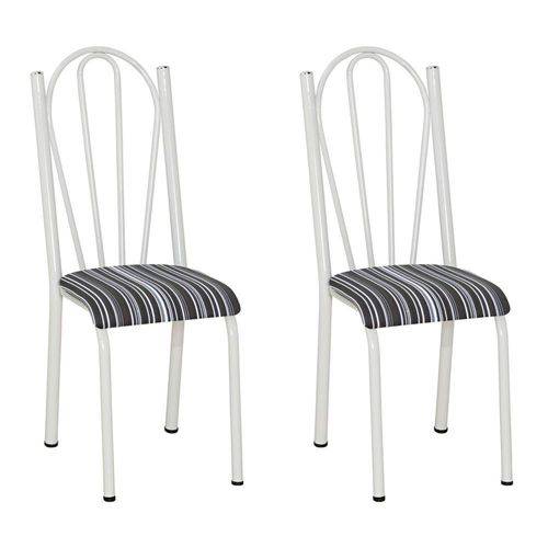 Tudo sobre 'Conjunto 2 Cadeiras 021 Branco e Preto Listrado'