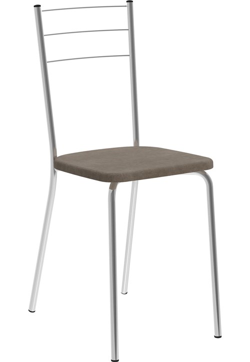 Conjunto 2 Cadeiras 1703 Tecido Camurça Móveis Carraro Marrom