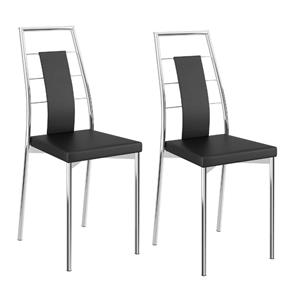 Conjunto 2 Cadeiras 1718 Carraro Preto - Preto