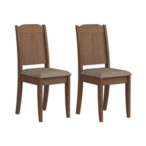 Conjunto 2 Cadeiras Barbara - MARROM