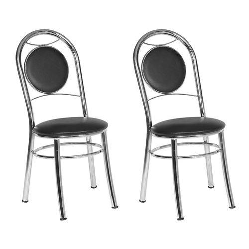 Tamanhos, Medidas e Dimensões do produto Conjunto 2 Cadeiras Ca-940 Cromada Preto