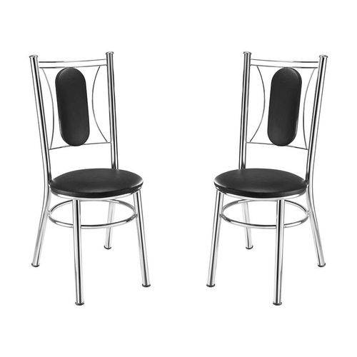 Tamanhos, Medidas e Dimensões do produto Conjunto 2 Cadeiras Ca980 Preta I