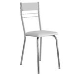Conjunto 2 Cadeiras Carraro 026 - Branco Napa / Branco Cromado