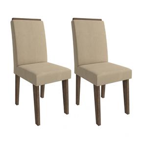 Conjunto 2 Cadeiras com Moldura Milena Cimol Marrocos/Caramelo - Marrom