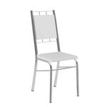 Conjunto 2 Cadeiras de Aço 1724 Carraro Branco/Cromado