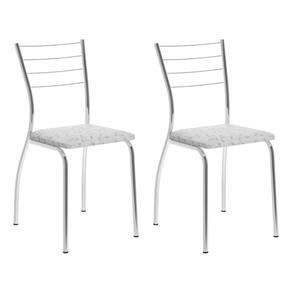 Conjunto 2 Cadeiras de Cozinha 1700 Fantasia Branco